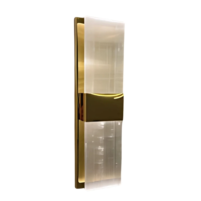 Arandela Dna Lustres Felsen Cristal de Rocha 4 watts 2700K 100x400mm ROCHA-ARA-PL-2