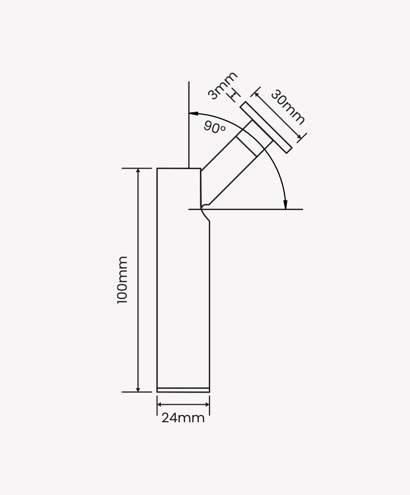 Spot Direcional Opus LED Lapiz 4,5 watts 24° IP65 Branco 2700K 250 Lúmens Ø24x100mm OPS 89016