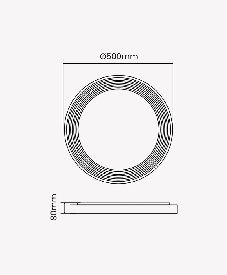 Plafon Opus Heaven Preto 36 watts 3000K - 6500K Bivolt 520mm OPS 89047