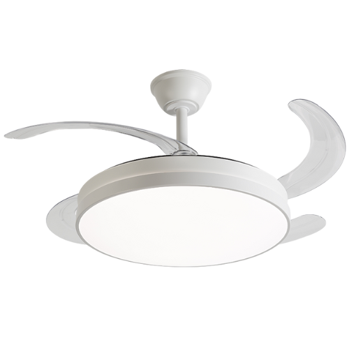 Ventilador Retrátil Branco Opus Air Lite 60 watts 3000K/4000K/6500K Ø460mm IP20 120° Bivolt OPS 31323 