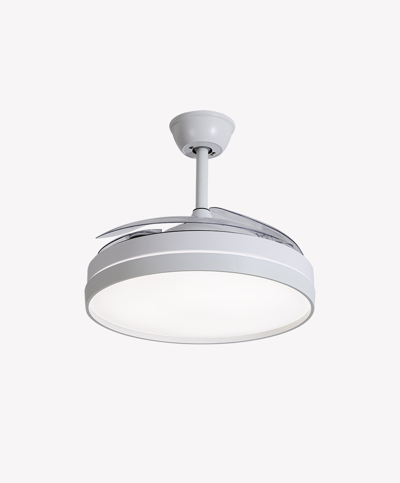 Ventilador Retrátil Branco Opus Air Basic 60W 3000K/4000K/6500K Ø460mm IP20 120° Bivolt OPS 88330