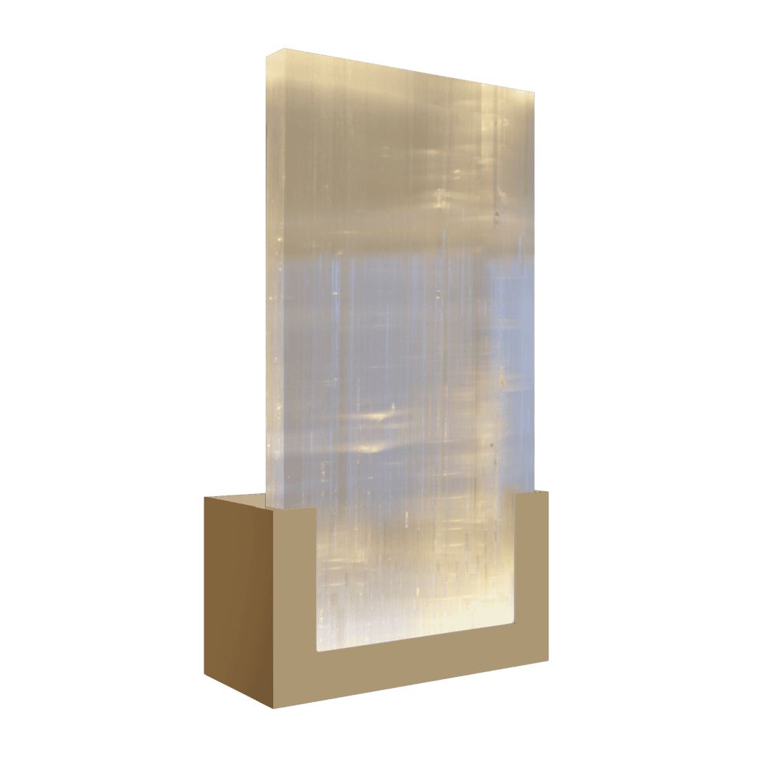 Arandela Dna Lustres Felsen Cristal de Rocha 2 watts 2700K 100x200mm ROCHA-ARA-PL-RET