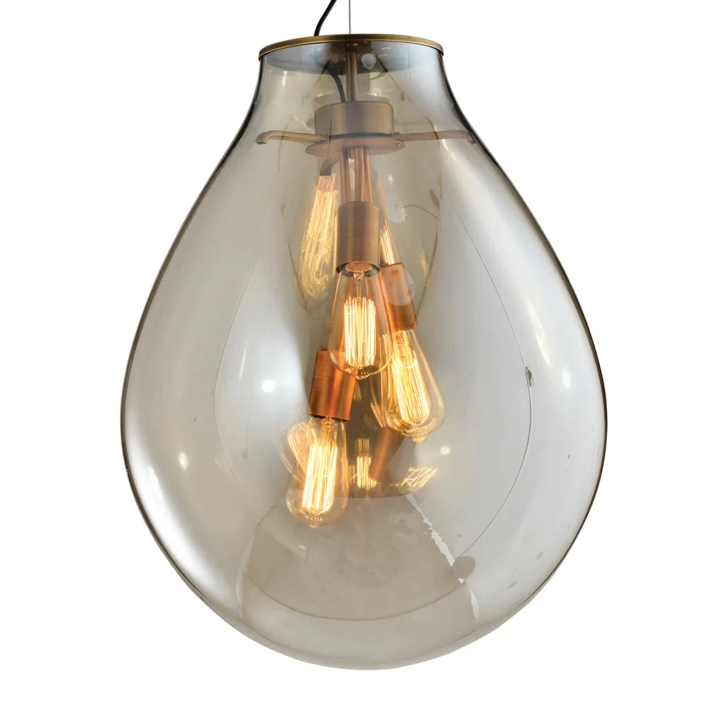 Pendente Bella Caju Bronze e Conhaque 3L E27 Ø480x630mm RZ001EL