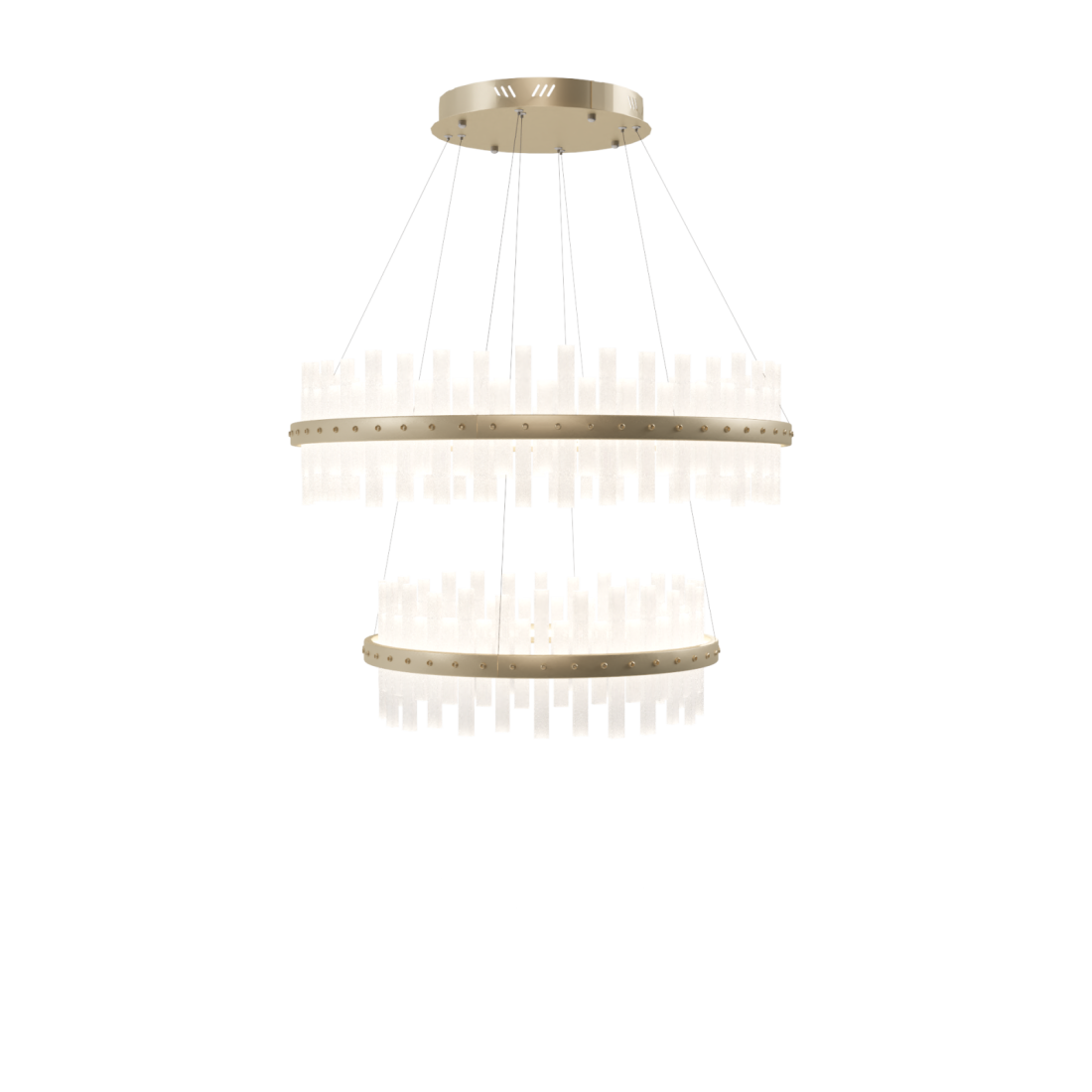 Pendente Dna Lustres Siena Felsen Cristal de Rocha 97 watts Ø600/Ø400mm ROCHA-SIENA-I-60-2