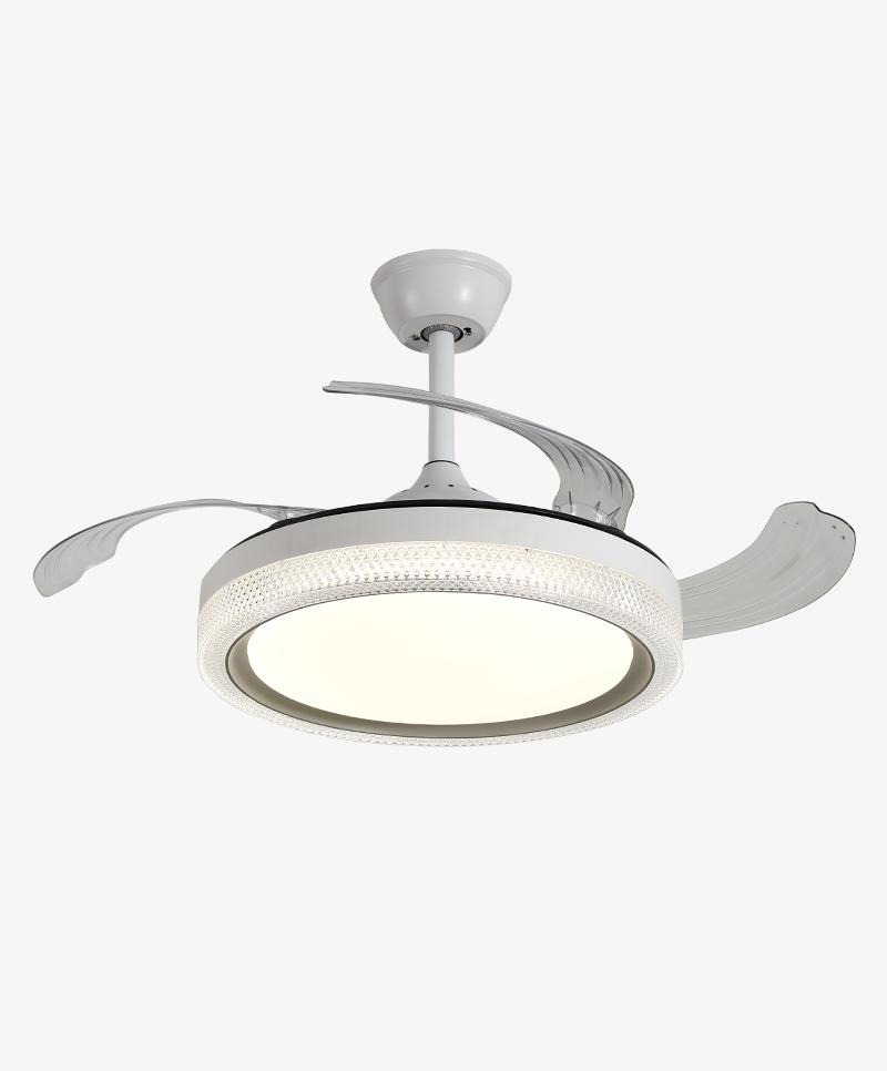 Ventilador Retrátil Branco Opus Air Sagita 60W 3000K/4000K/6500K Ø460mm IP20 120° Bivolt OPS 88392
