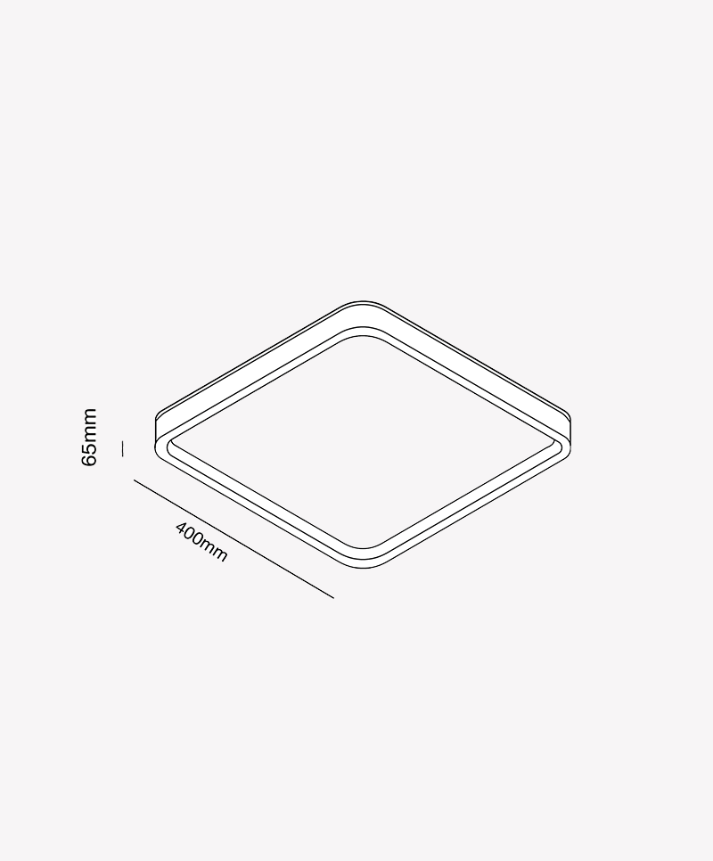 Plafon Opus Halo Cristal Preto 56 watts 3000K 4000K 6500K Bivolt 400x400mm OPS 88675