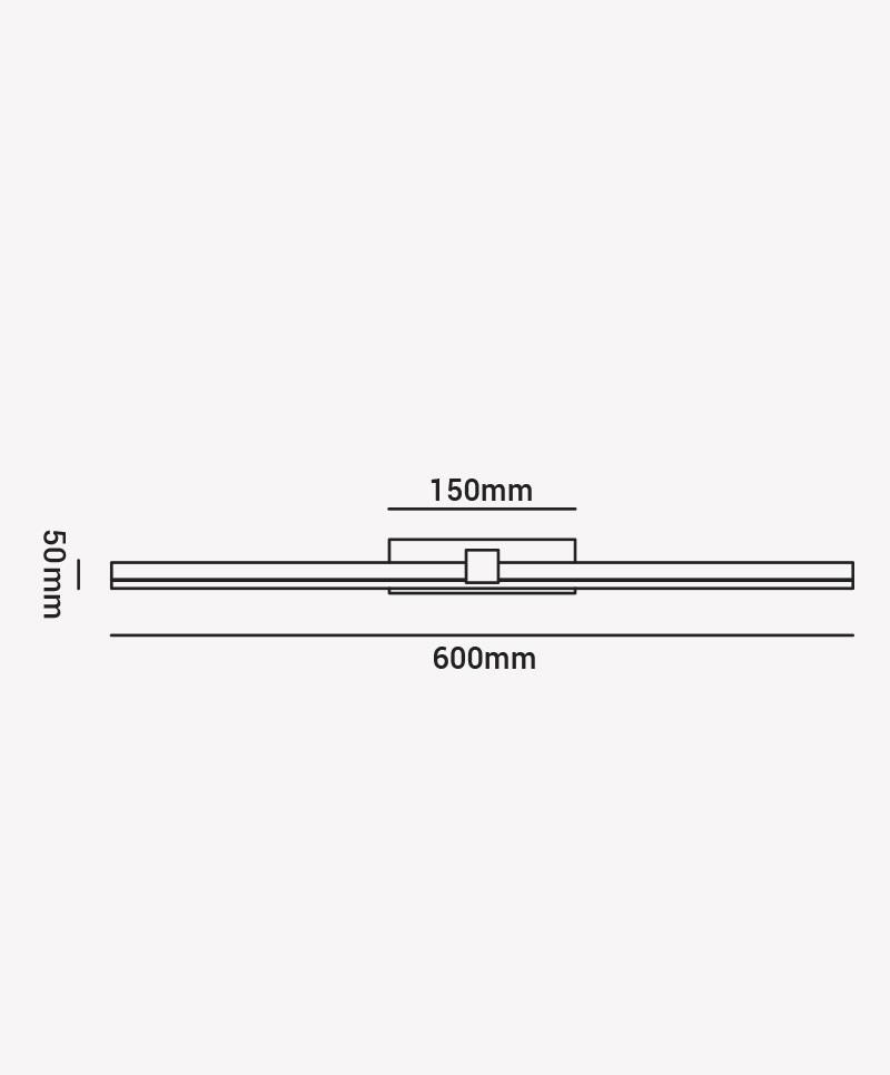 Arandela Opus LED Aquila 12 watts 3000K Bivolt IP44 600mm Preto OPS 86671