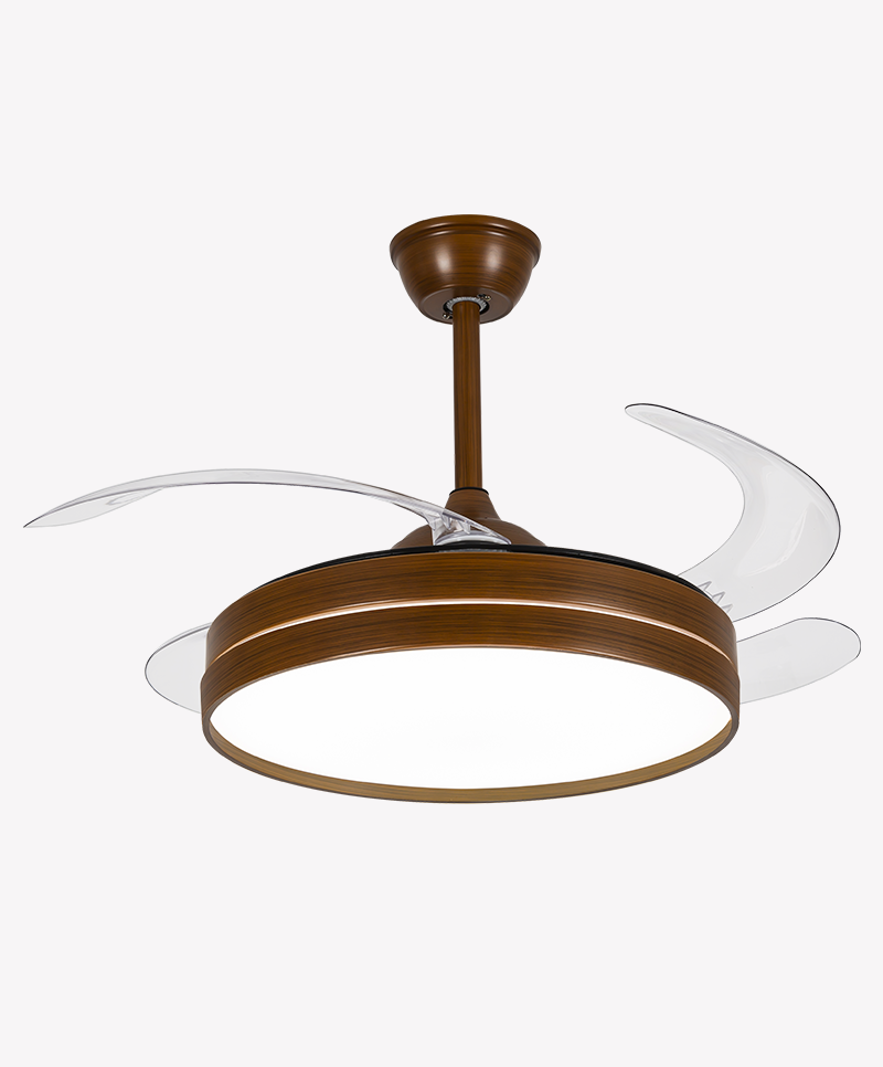 Ventilador Retrátil Imbuia Opus Air Basic 60W 3000K/4000K/6500K Ø460mm IP20 120° Bivolt OPS 88354