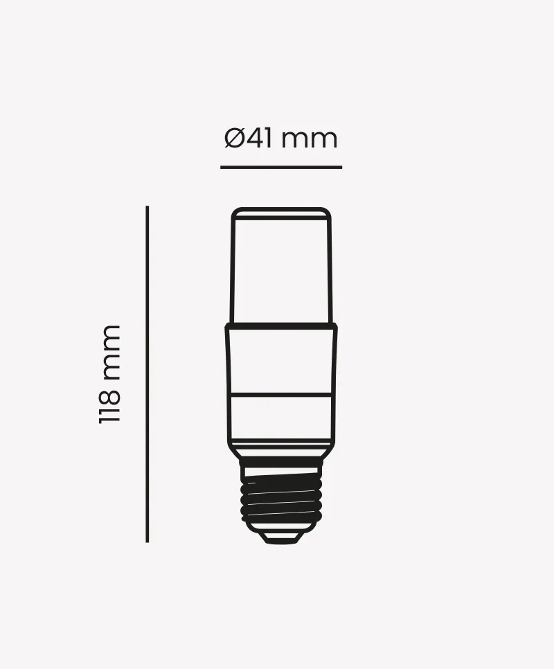 Lâmpada Opus T40 3000K 8 watts Dimerizável 220V E27 Ø41x118mm OPS 87678 
