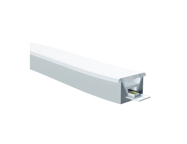 Perfil de Embutir Alpertone Flexível Aba Curva Vertical 16 watts 3000K 24V IP65 Branco 25x14mm (Venda por Metro) 0268-3