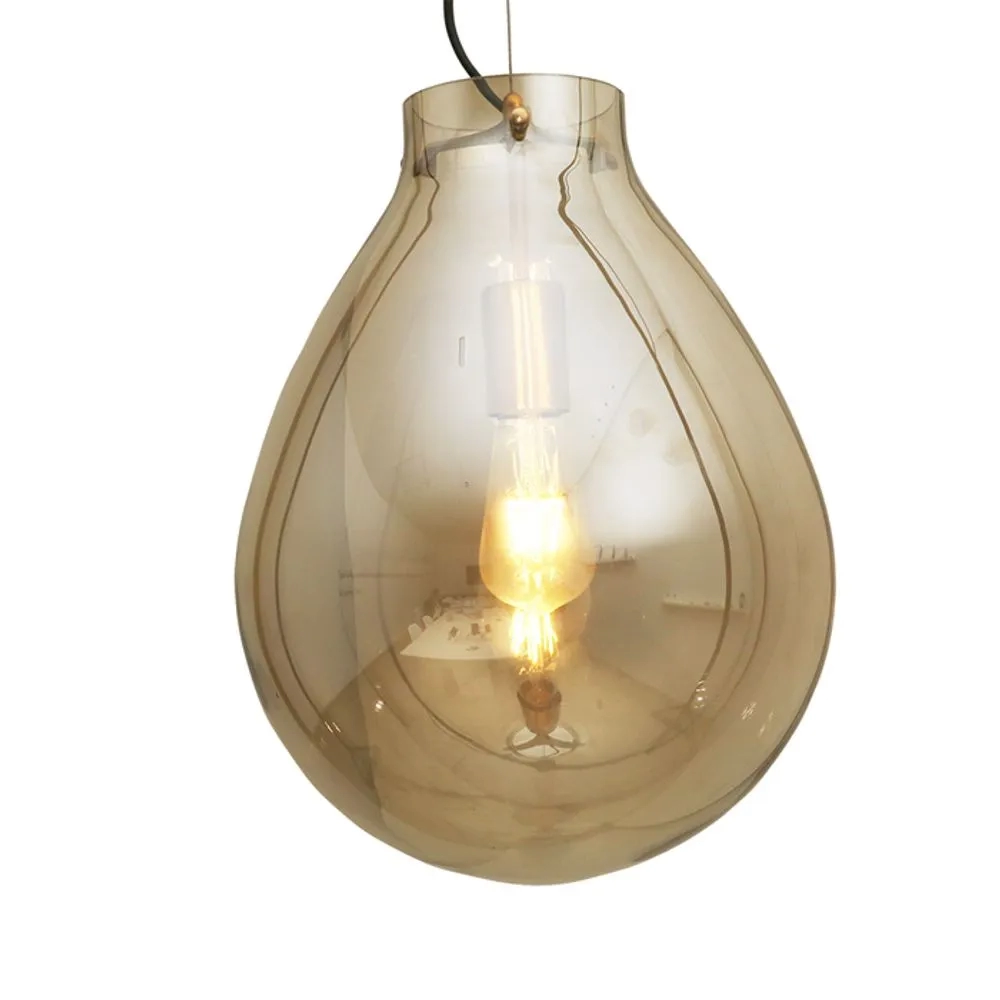 Pendente Bella Caju Bronze e Conhaque 1L E27 Ø400x520mm RZ001L