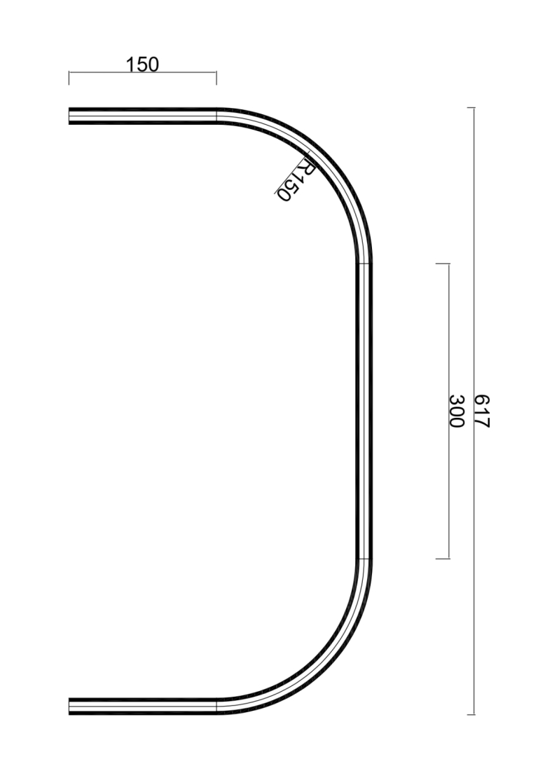 Curva para Trilho Magnético Onyx Alpertone U R150 Preto 48V IP20 011275