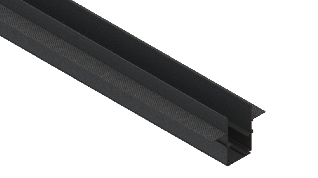Trilho Magnético Embutir Alpertone Magno 2 Metros Preto 3014
