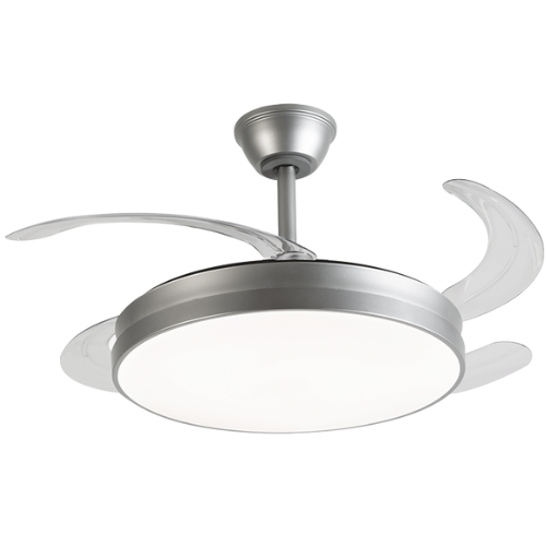 Ventilador Retrátil Prata Opus Air Lite 60 watts 3000K/4000K/6500K Ø460mm IP20 120° Bivolt OPS 31279