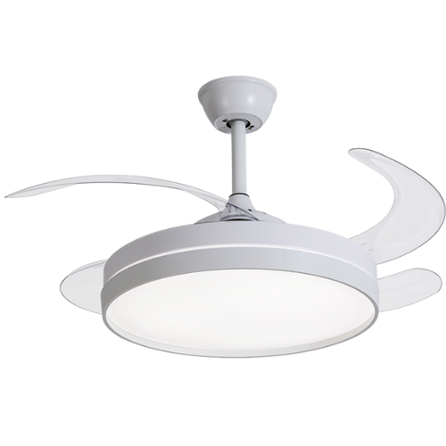 Ventilador Retrátil Branco Opus Air Basic 60W 3000K/4000K/6500K Ø460mm IP20 120° Bivolt OPS 88330