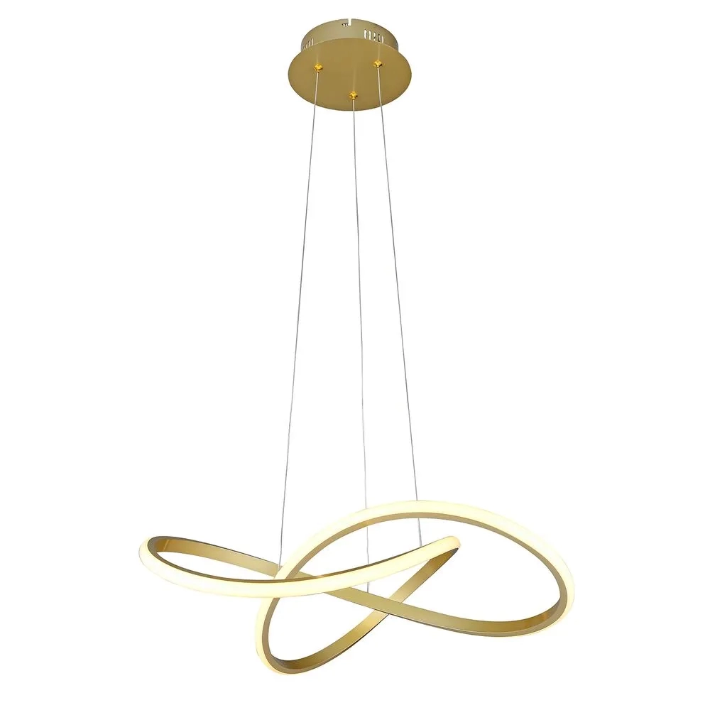 Pendente Bella Fluire Dourado 30 watts 3000K 580x550x240mm SB001