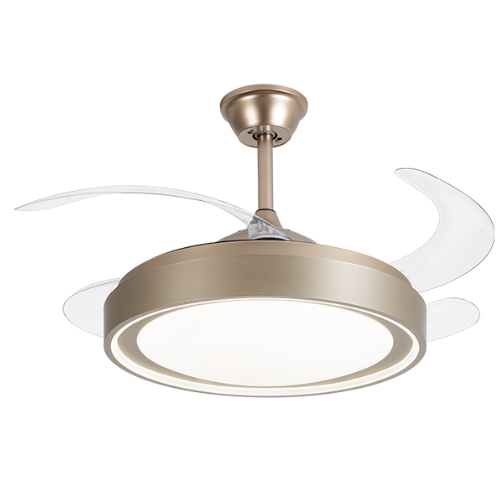 Ventilador Retrátil Dourado Opus Air Gold 60W 3000K/4000K/6500K Ø460mm IP20 120° Bivolt OPS 88378 