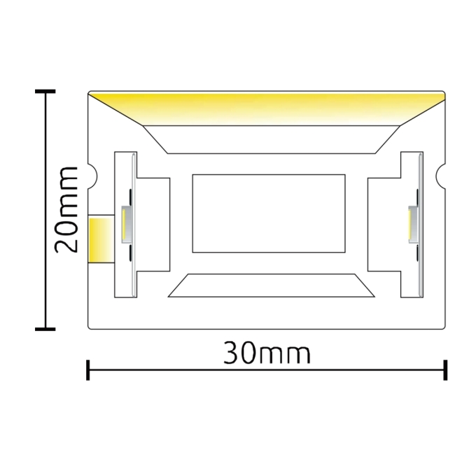 Perfil Sobrepor Alpertone Flexível Curva Vertical 14,4 watts 3000k 24V IP65 Branco 30x20mm (Venda por Metro) 0260-3