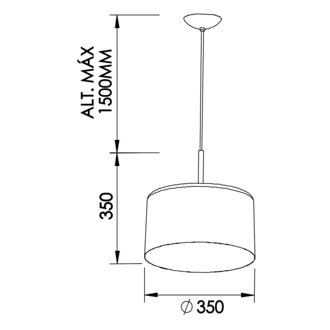 Pendente Newline Bilboque 1L E27 Ø350x350mm 112