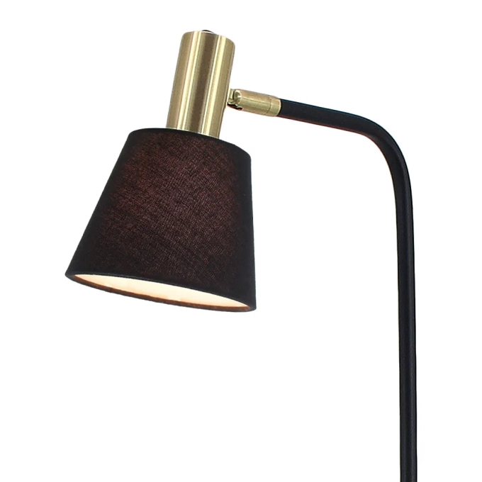 Luminária de Piso Bella Pipe Dourado e Preto 1L E14 Ø120x1390mm ME003