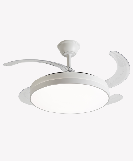 Ventilador Retrátil Branco Opus Air Lite 60 watts 3000K/4000K/6500K Ø460mm IP20 120° Bivolt OPS 31323 