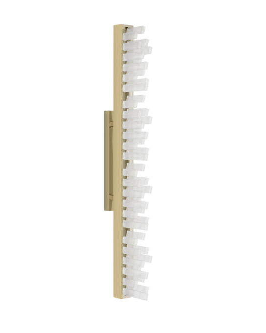 Arandela Dna Lustres Kaleo Felsen Linear Cristal de Rocha 18 watts 2700K 600mm  ROCHA-ARA-SL-LIN60