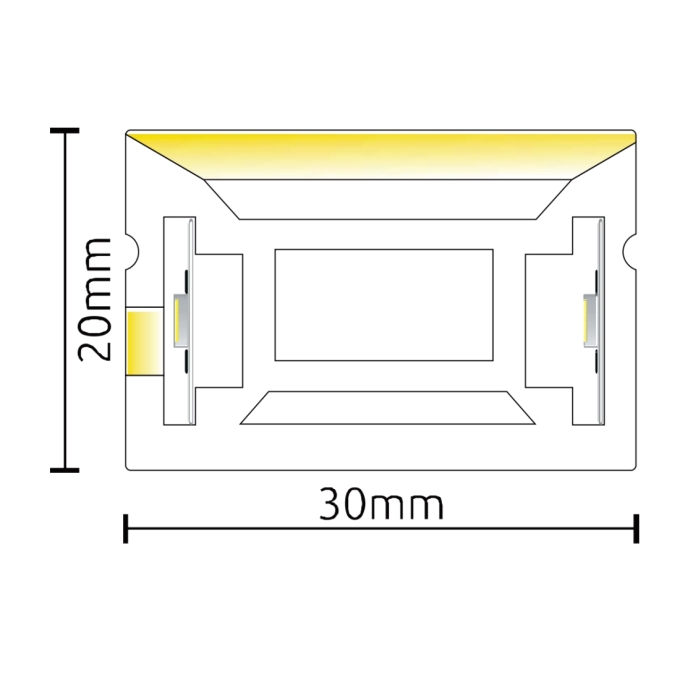 Perfil Sobrepor Alpertone Flexível Curva Vertical Branco 30x20mm (Venda por Metro) 0260