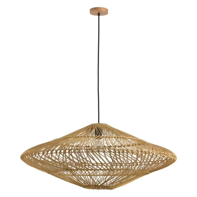 Pendente Skylight Ôtaki Rattan 1L E27 Ø400mm Cabo 3 metros SKY-4045P