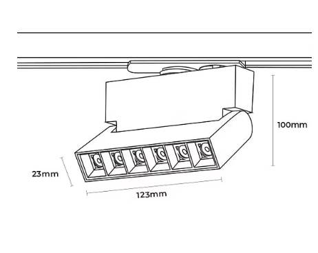 Módulo Articulado para Trilho Alpertone Vision 6 watts 3000K 43° Branco Bivolt 23x123x100mm 011147