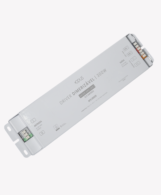 Fonte 24V Opus 300 Watts 12,5A IP20 Dimerizavel 290x66x25mm OPS 89009