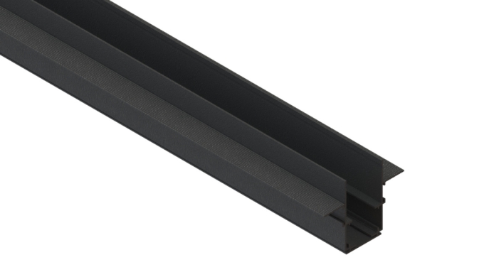 Trilho Magnético Embutir Alpertone Magno 3 Metros Preto 3013