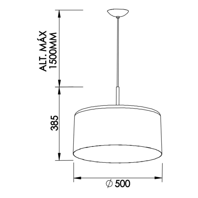 Pendente Newline Bilboque 1L E27 Ø500x385mm 113