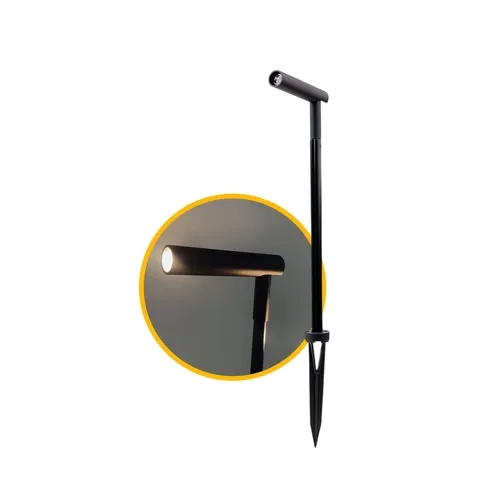 Espeto Opus LED Lapiz 4,5 watts 24° IP65 Preto 3000K 280 Lúmens Ø24x100x678mm OPS 30524