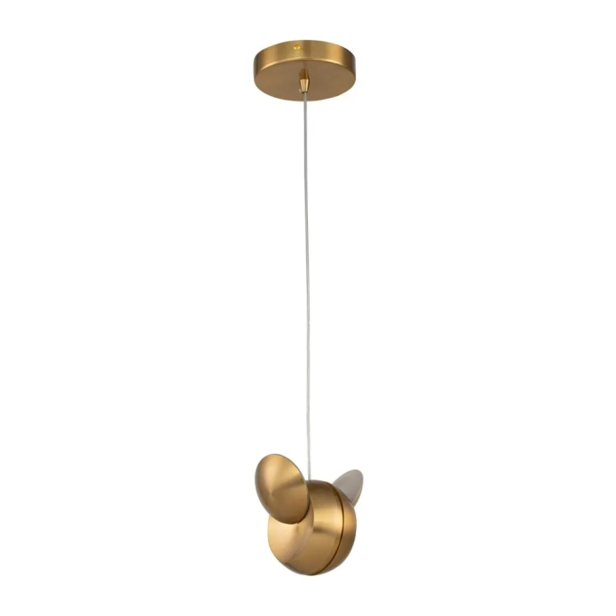 Pendente Bella Papillon Dourado Fosco 6 Watts 3000K Ø120x120mm  EG001