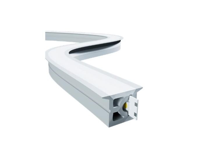 Perfil de Embutir Alpertone Flexível com Aba Curva Horizontal Branco 18x12mm (Venda por Metro) 0267