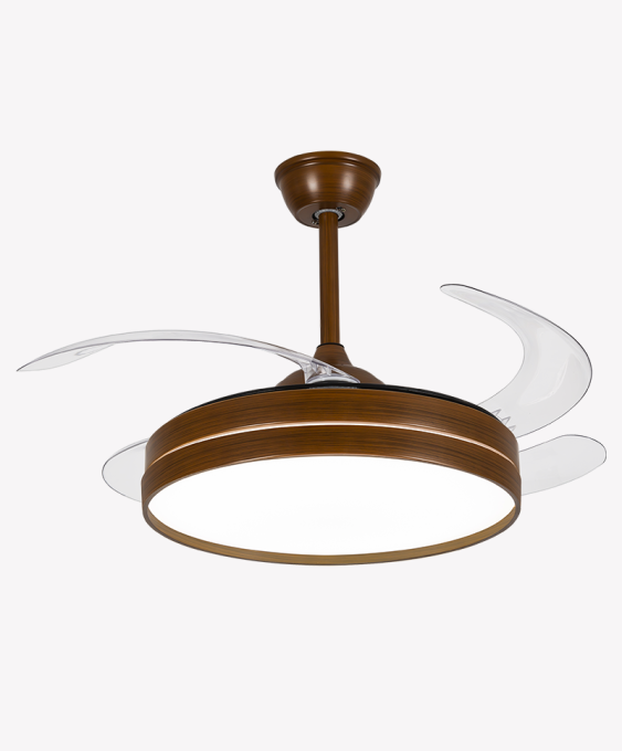 Ventilador Retrátil Imbuia Opus Air Basic 60W 3000K/4000K/6500K Ø460mm IP20 120° Bivolt OPS 88354