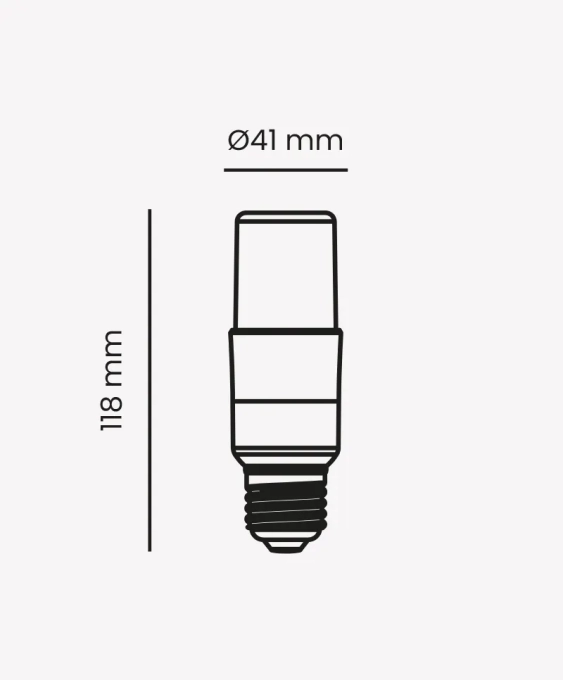 Lâmpada Opus T40 3000K 8 watts Dimerizável 220V E27 Ø41x118mm OPS 87678 