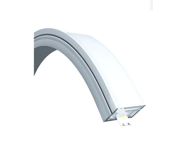 Perfil Sobrepor Alpertone Flexível Curva Vertical 14,4 watts 3000k 24V IP65 Branco 30x20mm (Venda por Metro) 0260-3