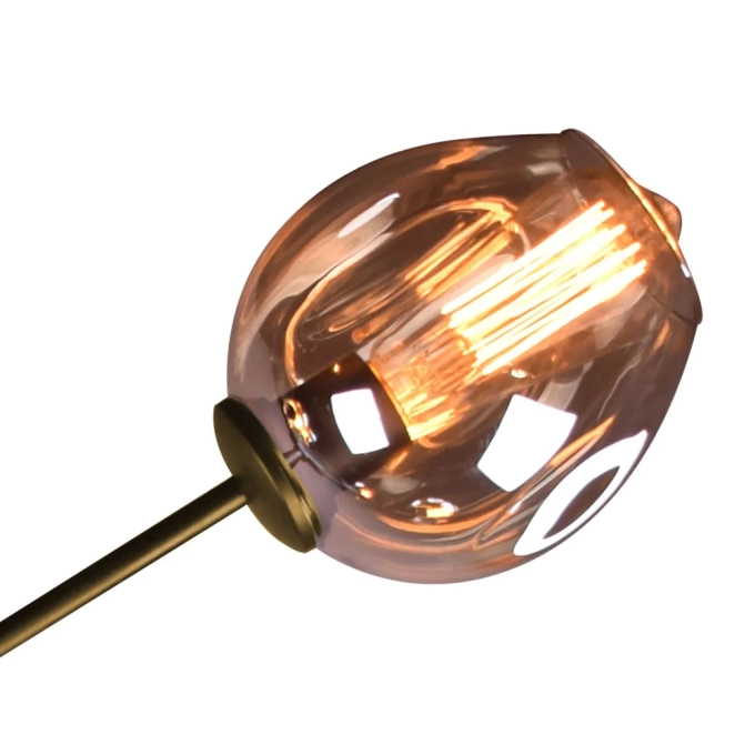 Pendente Bella Orbe Dourado e Champagne 5L E27 950x800x400mm KY001SG