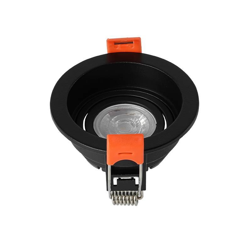 Spot Embutir Nordecor Loyo Redondo 1L Mini Dicroica MR11 Preto Ø72mm 6933