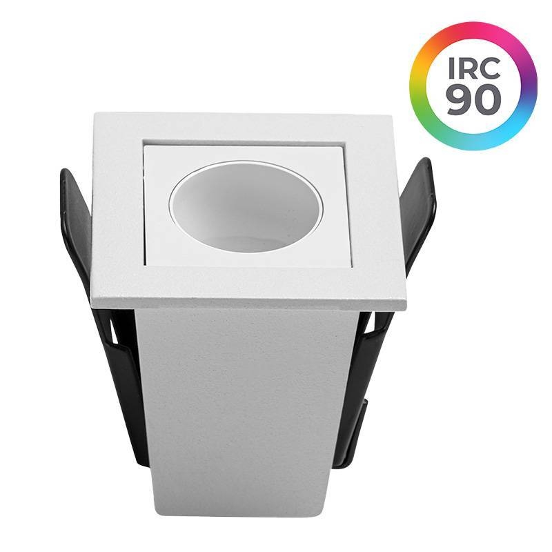 Embutido Nordecor Downlight Powerus Branco 2 watts 3000K IRC90 15° Bivolt 46x46x52mm 6726