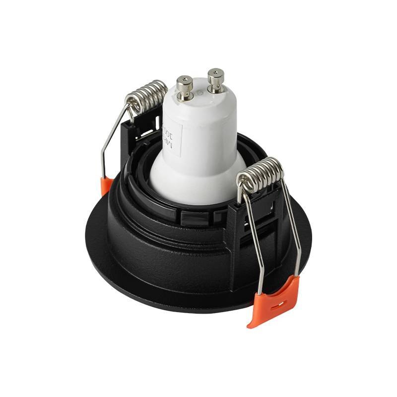 Spot Embutir Nordecor Loyo Redondo 1L Mini Dicroica MR11 Preto Ø72mm 6933
