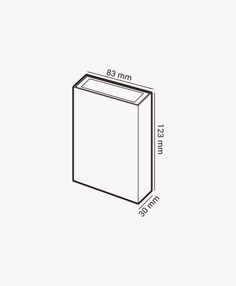 Arandela Opus Double 4 watts 3000K 80° Branco 83x123x30mm OPS 36618