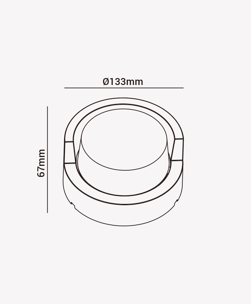 Arandela Opus Iglu 8 watts 3000K 130° Preto Ø133x67mm OPS 82871




