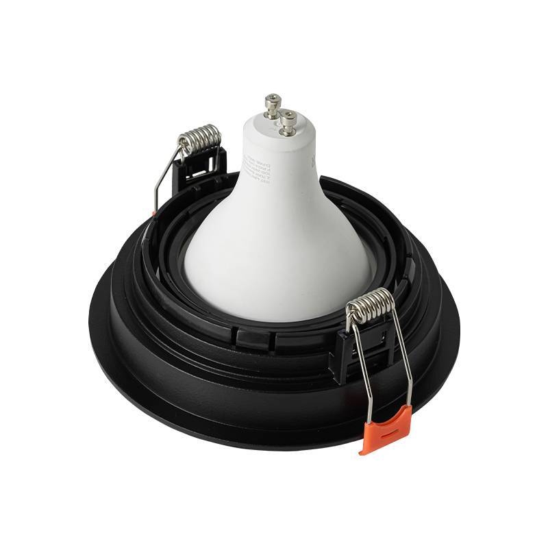 Spot Embutir Nordecor Loyo Redondo 1L AR70 Preto Ø120x15mm 6941