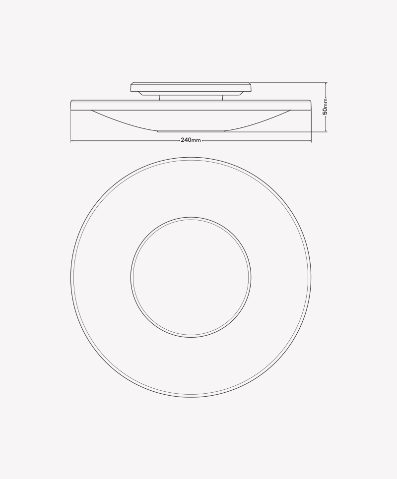 Arandela Opus Eclipse 8 watts 3000K 100° IP65 Branco  240x240x50mm OPS 35123



