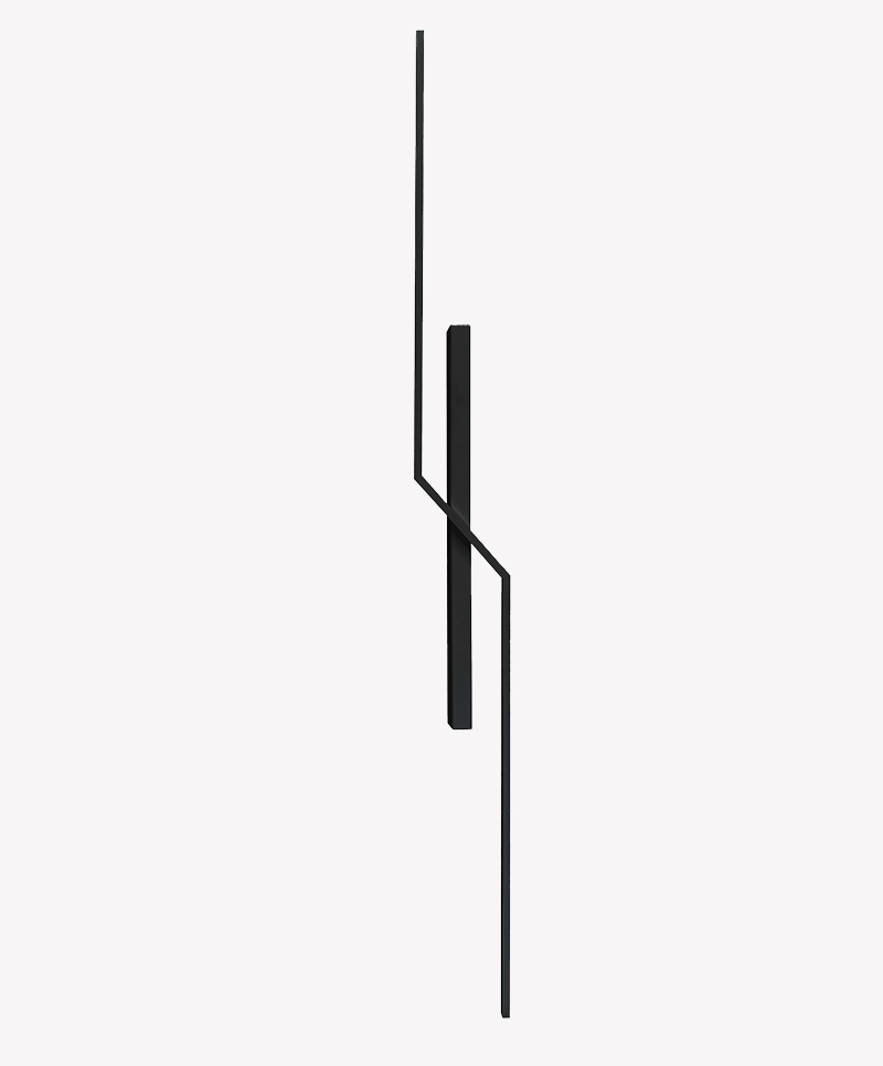 Arandela Opus Zeta 120° IP20 IRC80 26 watts 3000K Bivolt 1200x100mm Preto OPS 89344 