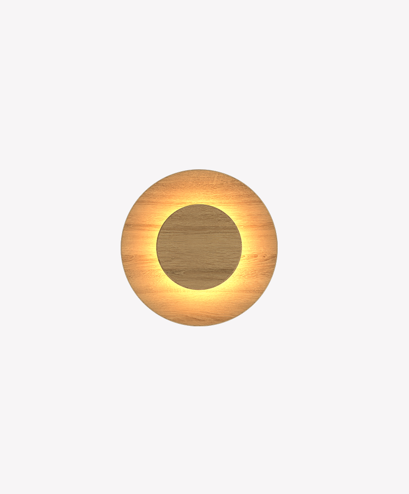 Arandela Opus Eclipse 12 watts 3000K 100° IP65 Madeira 300x300x50mm OPS 35178



