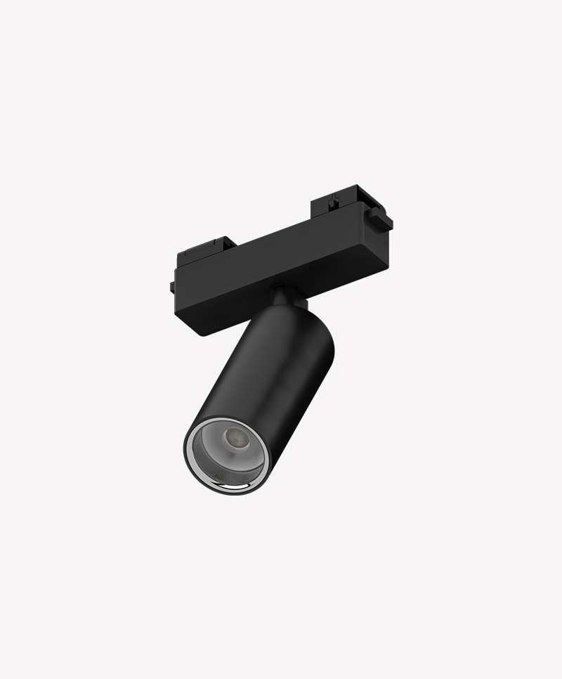 Spot Trilho Opus Belts 24° IP20 IRC90 48V 12 watts 3000K Bivolt Preto 45x45x110mm OPS 89269