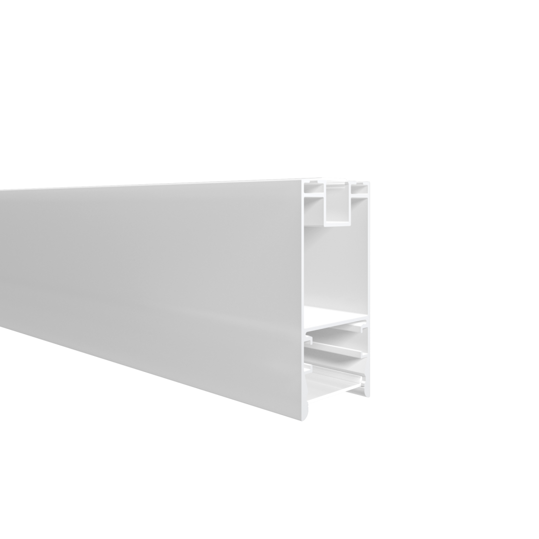 Perfil Sobrepor Alpertone Dual 80x38mm Barra 3 Metros Branco 038B3T